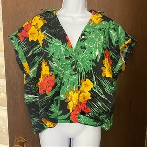 Zara Hawaiian Button Down Shirt